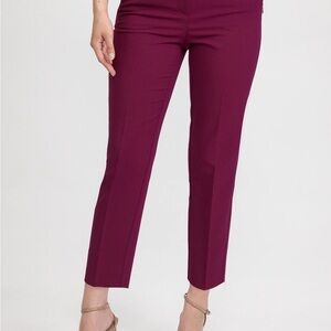 Tailored Ankle Pants in Rich Plum